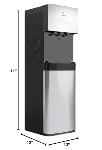 Avalon Bottom Loading Water Cooler Water Dispenser with BioGuard- 3 Temperature Settings - Hot, Cold & Room Water, Durable Stainless Steel Construction, Anti-Microbial Coating- UL Listed