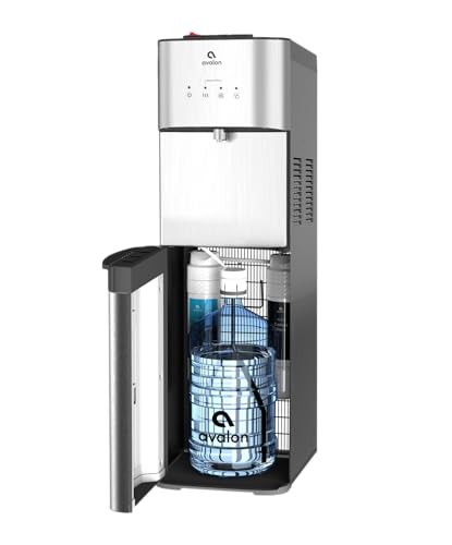 Avalon Bottom Loading Water Cooler Water Dispenser with BioGuard- 3 Temperature Settings - Hot, Cold & Room Water, Durable Stainless Steel Construction, Anti-Microbial Coating- UL Listed