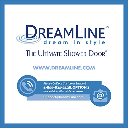 DreamLine Unidoor 57-58 in. W x 72 in. H Frameless Hinged Shower Door with Support Arm in Satin Black, SHDR-20577210-09