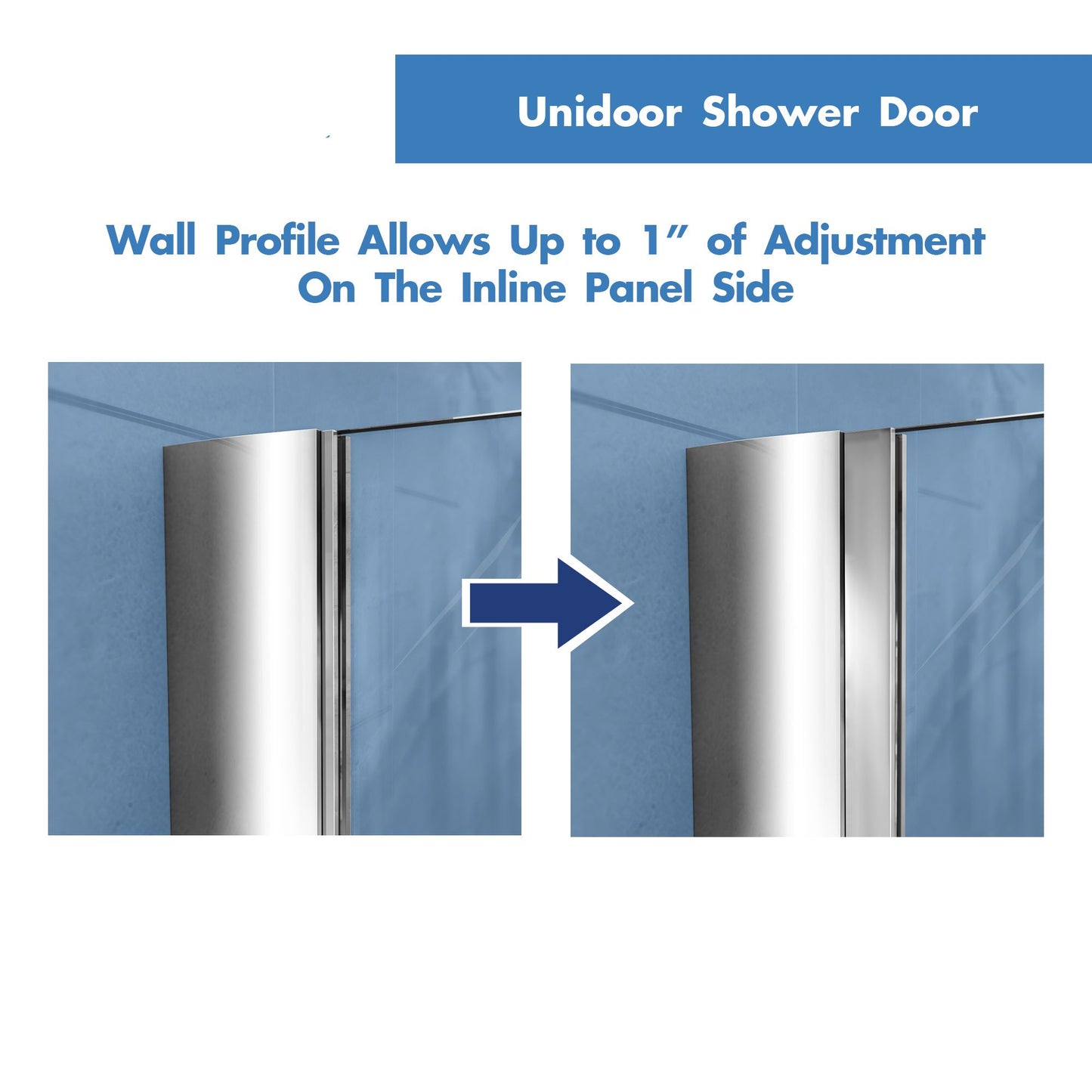 DreamLine Unidoor 57-58 in. W x 72 in. H Frameless Hinged Shower Door with Support Arm in Satin Black, SHDR-20577210-09