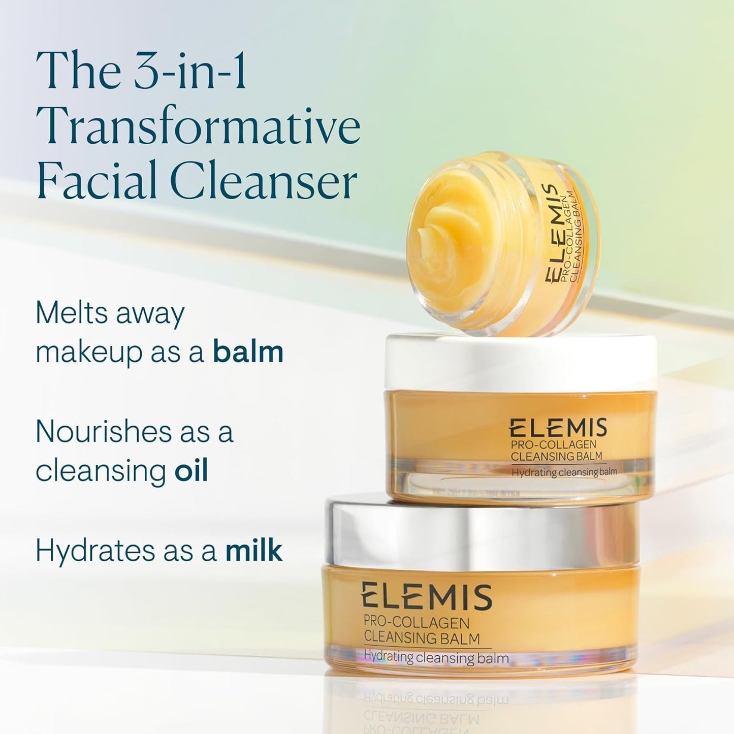 ELEMIS Pro-Collagen Cleansing Balm 3-in-1 Facial Cleanser & Makeup Remover, All Skin Types