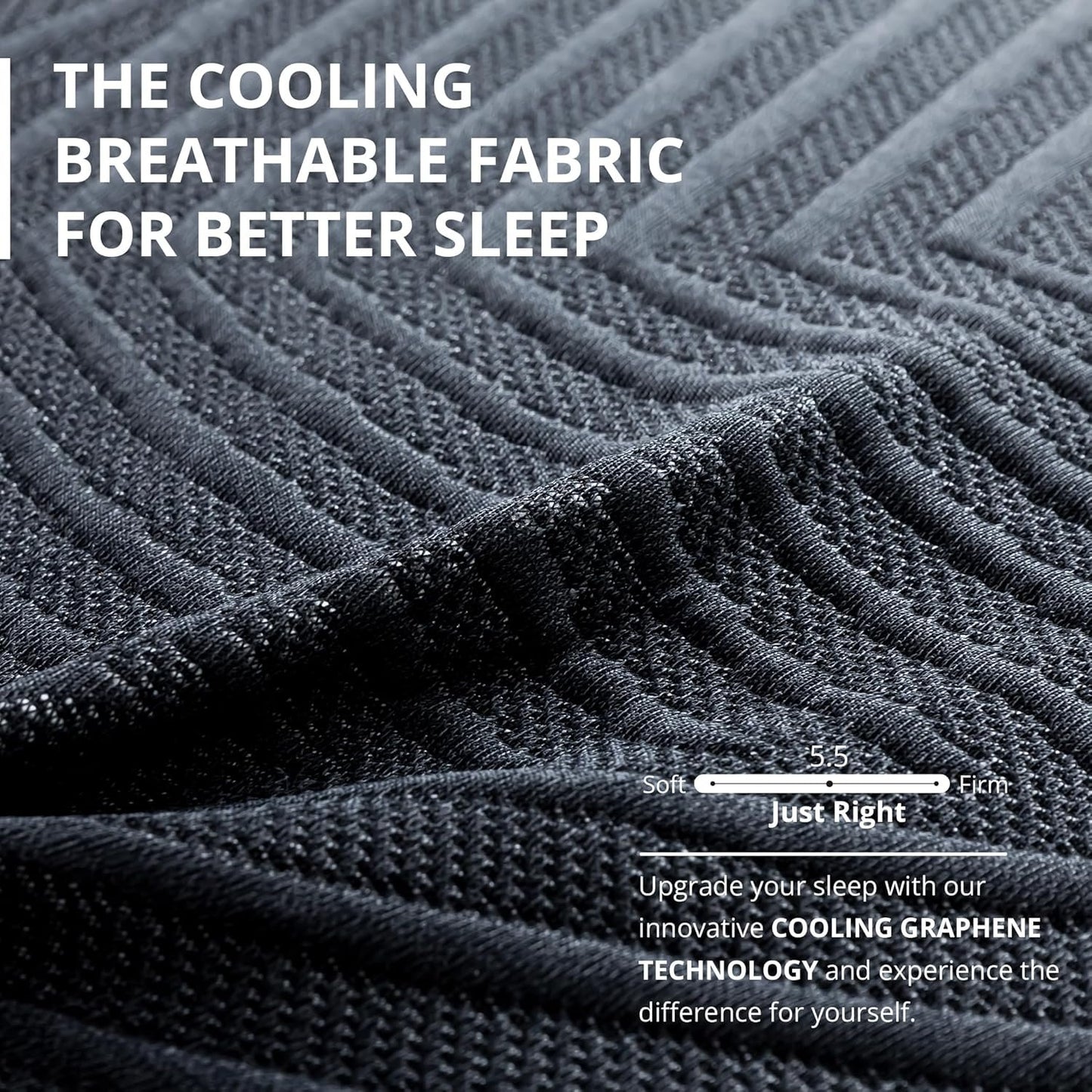 EGOHOME 14 Inch King Size Memory Foam Mattress for Back Pain, Cooling Gel Mattress Bed in a Box, Made in USA, CertiPUR-US Certified, Therapeutic Medium Mattress, 76x80x14 Black