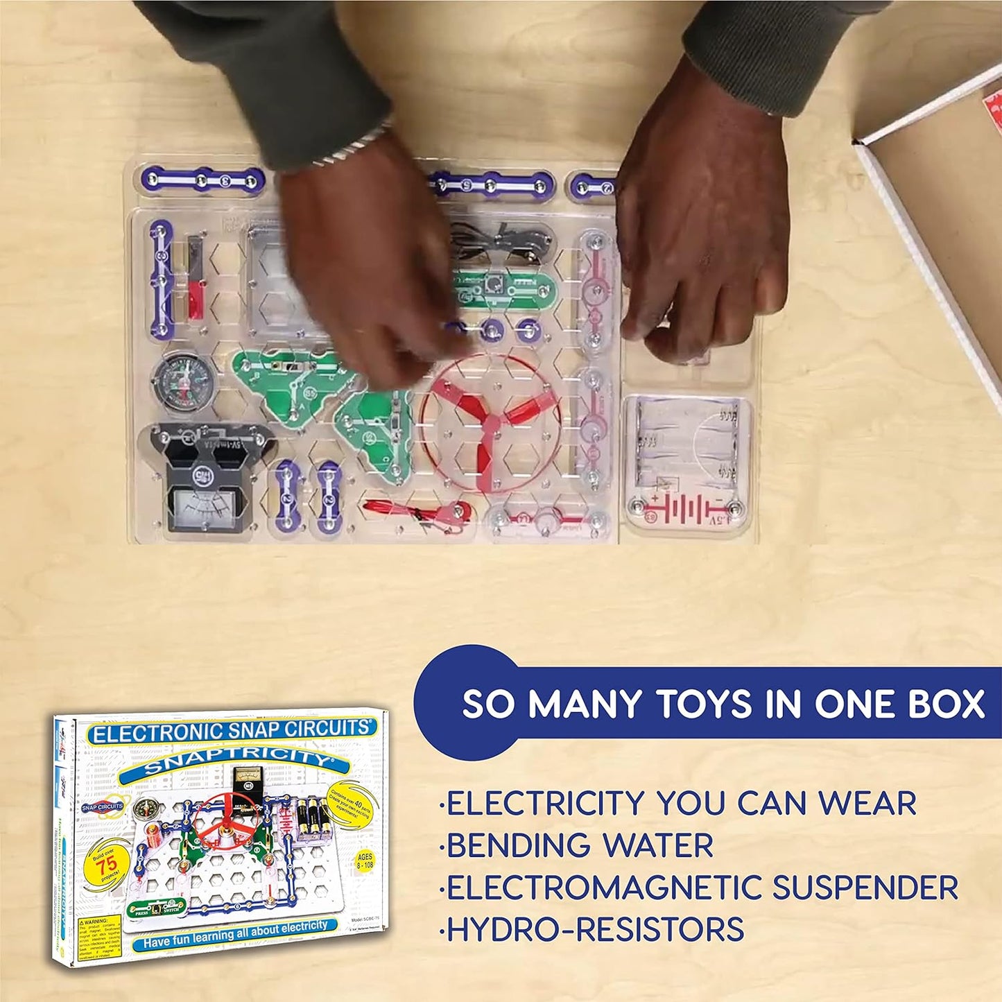 Snap Circuits “Arcade”, Electronics Exploration Kit, Stem Activities for Ages 8+, Full Color Project Manual (SCA-200)