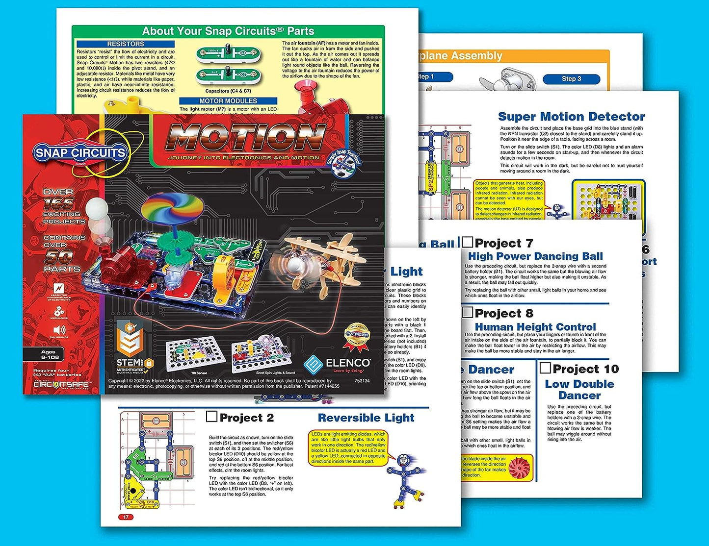 Snap Circuits “Arcade”, Electronics Exploration Kit, Stem Activities for Ages 8+, Full Color Project Manual (SCA-200)
