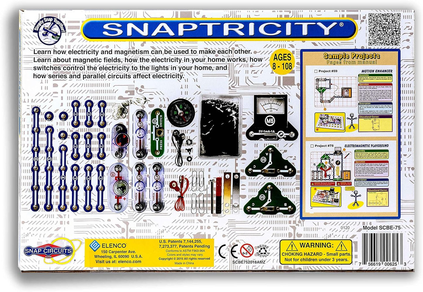 Snap Circuits “Arcade”, Electronics Exploration Kit, Stem Activities for Ages 8+, Full Color Project Manual (SCA-200)