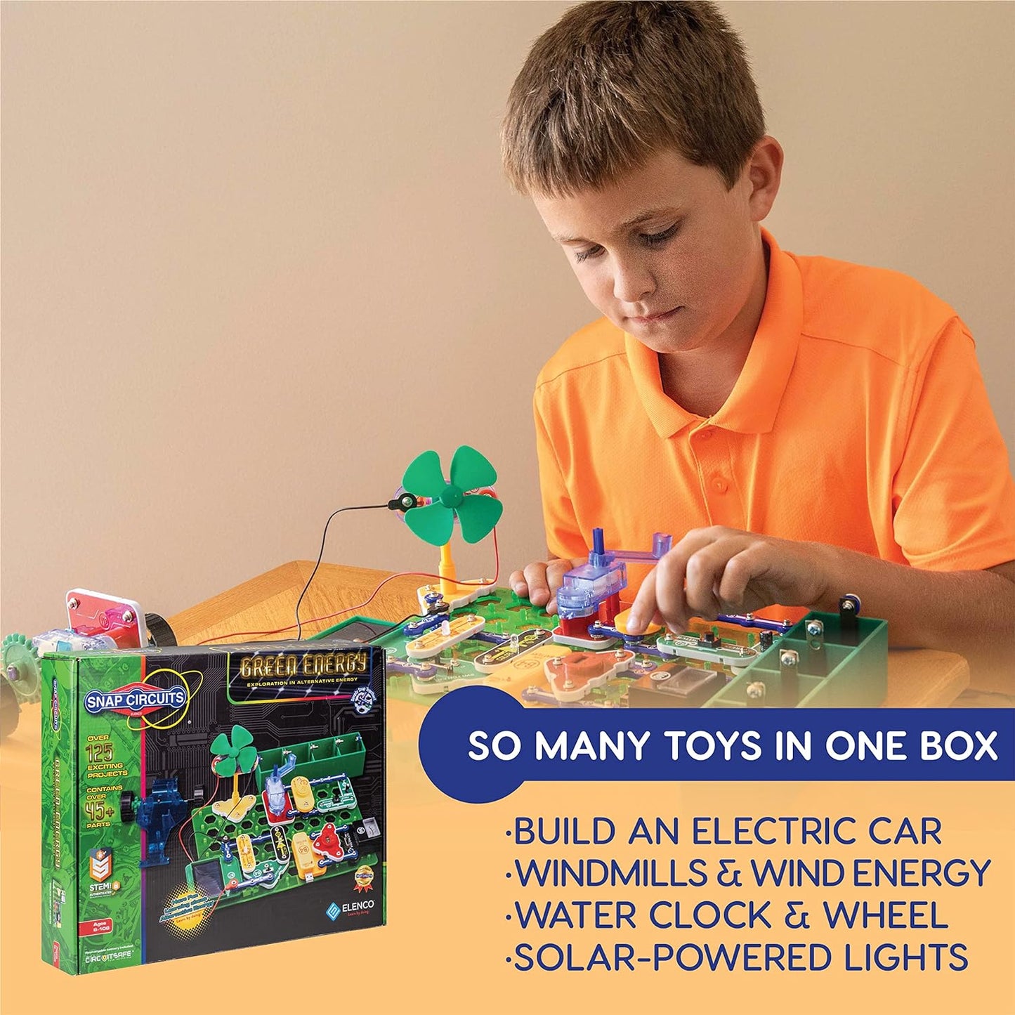 Snap Circuits “Arcade”, Electronics Exploration Kit, Stem Activities for Ages 8+, Full Color Project Manual (SCA-200)