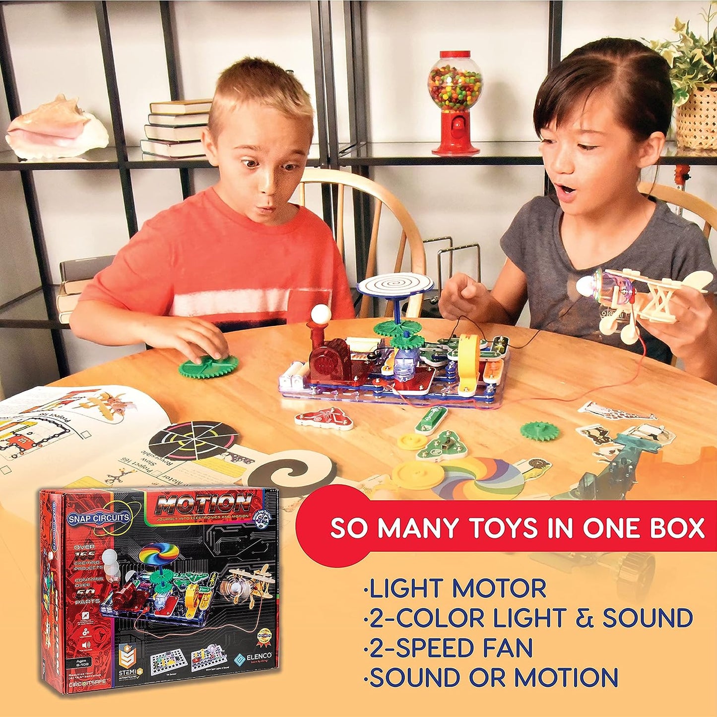 Snap Circuits “Arcade”, Electronics Exploration Kit, Stem Activities for Ages 8+, Full Color Project Manual (SCA-200)