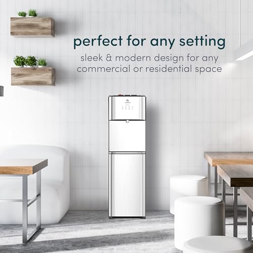 Avalon Bottom Loading Water Cooler Water Dispenser with BioGuard- 3 Temperature Settings - Hot, Cold & Room Water, Durable Stainless Steel Construction, Anti-Microbial Coating- UL Listed