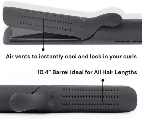 L'ANGE HAIR Le Duo Grande 360° Airflow Styler | 2-in-1 Curling Wand & Titanium Flat Iron Professional Hair Straightener and Curler with Cooling Air Vents to Lock in Style | Adjustable Temp (Blush)
