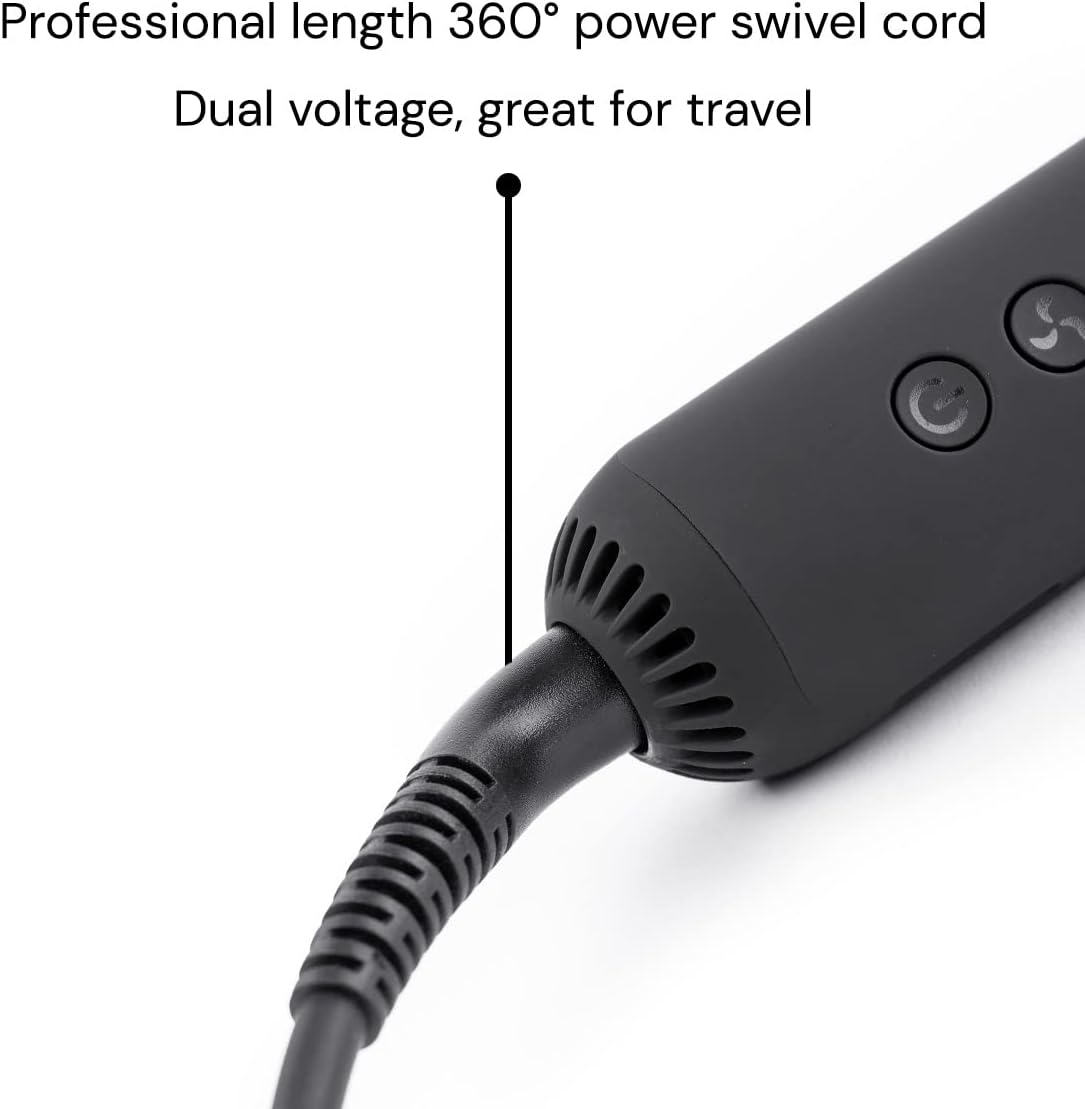 L'ANGE HAIR Le Duo Grande 360° Airflow Styler | 2-in-1 Curling Wand & Titanium Flat Iron Professional Hair Straightener and Curler with Cooling Air Vents to Lock in Style | Adjustable Temp (Blush)