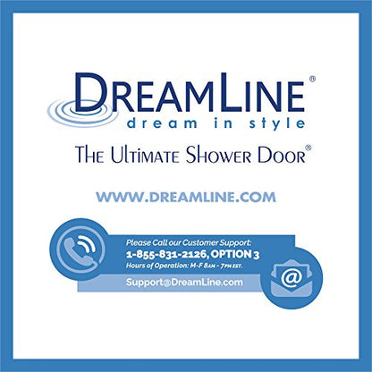DreamLine Unidoor 57-58 in. W x 72 in. H Frameless Hinged Shower Door with Support Arm in Satin Black, SHDR-20577210-09