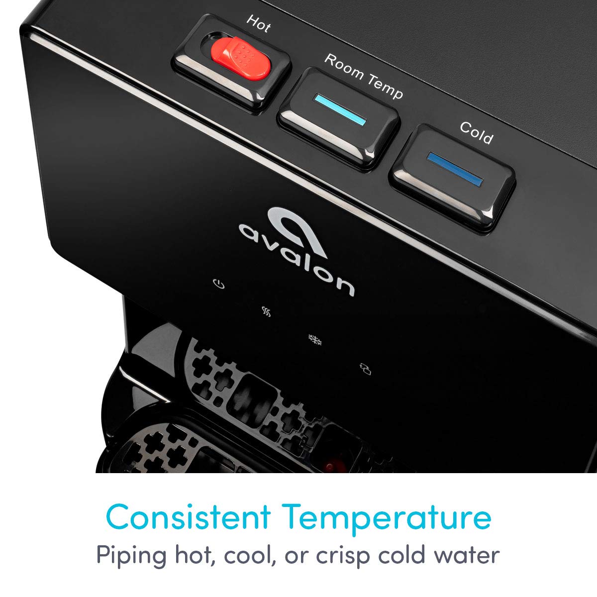 Avalon Bottom Loading Water Cooler Water Dispenser with BioGuard- 3 Temperature Settings - Hot, Cold & Room Water, Durable Stainless Steel Construction, Anti-Microbial Coating- UL Listed