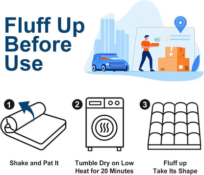 COONP Queen Mattress Topper, Extra Thick Pillowtop, Cooling and Plush Mattress Pad Cover 400TC Cotton with 8-21 Inch Deep Pocket 3D Snow Down Alternative Fill