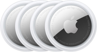 Apple AirTag 4 Pack. Keep Track of and find Your Keys, Wallet, Luggage, Backpack, and More. Simple one-tap Set up with iPhone or iPad, Bluetooth