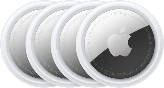 Apple AirTag 4 Pack. Keep Track of and find Your Keys, Wallet, Luggage, Backpack, and More. Simple one-tap Set up with iPhone or iPad, Bluetooth