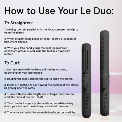 L'ANGE HAIR Le Duo Grande 360° Airflow Styler | 2-in-1 Curling Wand & Titanium Flat Iron Professional Hair Straightener and Curler with Cooling Air Vents to Lock in Style | Adjustable Temp (Blush)