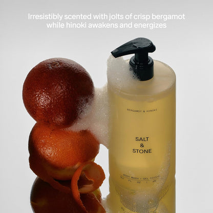 Salt & Stone Antioxidant-Rich Body Wash | Cleanse, Nourish & Soften Skin with Niacinamide & Hyaluronic Acid | Free From Parabens, Sulfates & Phthalates