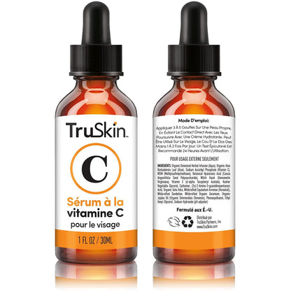 TruSkin Vitamin C Serum – Anti Aging Facial Serum with Vitamin C, Hyaluronic Acid, Vitamin E & More – Brightening Serum for Dark Spots, Even Skin Tone, Eye Area, Fine Lines & Wrinkles, 2 Fl Oz