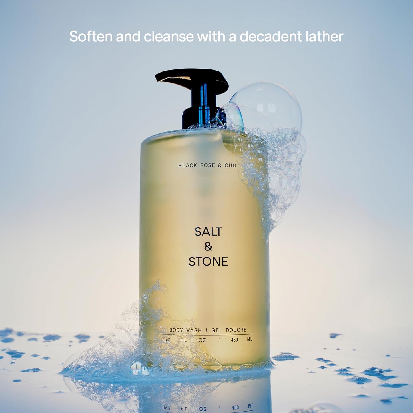 Salt & Stone Antioxidant-Rich Body Wash | Cleanse, Nourish & Soften Skin with Niacinamide & Hyaluronic Acid | Free From Parabens, Sulfates & Phthalates