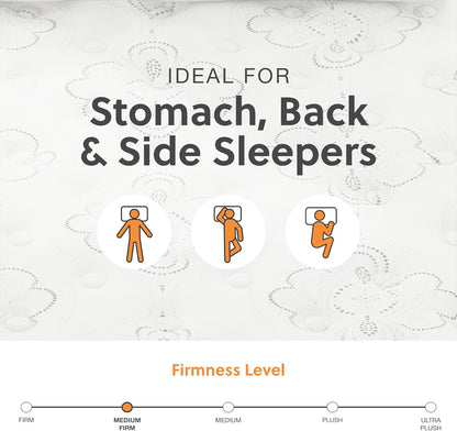Signature Design by Ashley Queen Size Chime 12 Inch Medium Firm Hybrid Mattress with Cooling Gel Memory Foam