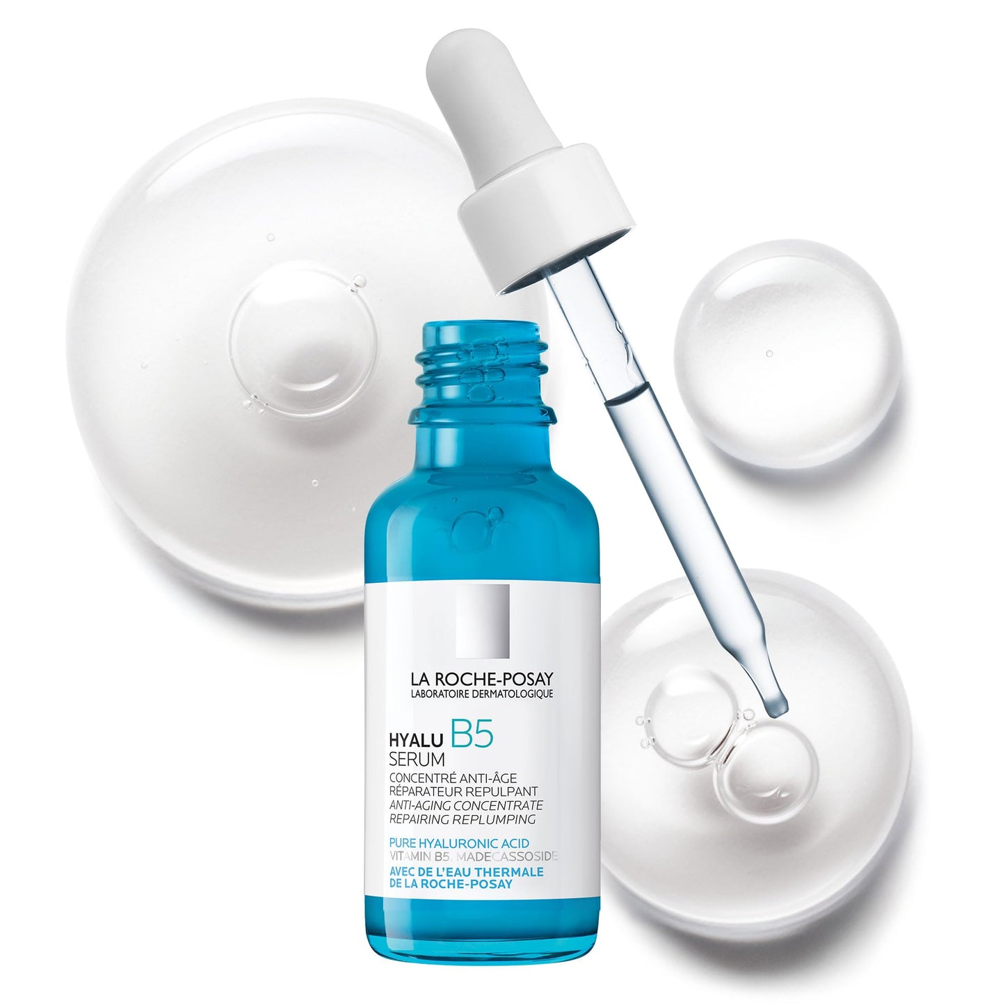 La Roche-Posay Hyalu B5 Pure Hyaluronic Acid Serum for Face, with Vitamin B5, Anti-Aging Serum for Fine Lines and Wrinkles, Hydrating Serum to Plump and Repair Dry Skin, Safe on Sensitive Skin