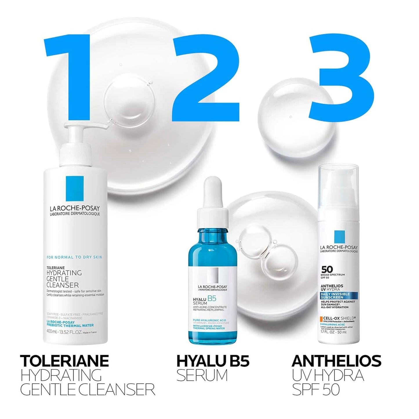 La Roche-Posay Hyalu B5 Pure Hyaluronic Acid Serum for Face, with Vitamin B5, Anti-Aging Serum for Fine Lines and Wrinkles, Hydrating Serum to Plump and Repair Dry Skin, Safe on Sensitive Skin