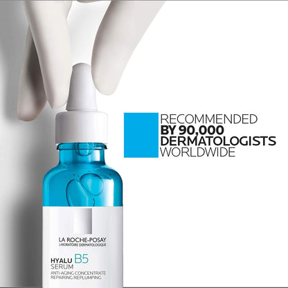 La Roche-Posay Hyalu B5 Pure Hyaluronic Acid Serum for Face, with Vitamin B5, Anti-Aging Serum for Fine Lines and Wrinkles, Hydrating Serum to Plump and Repair Dry Skin, Safe on Sensitive Skin