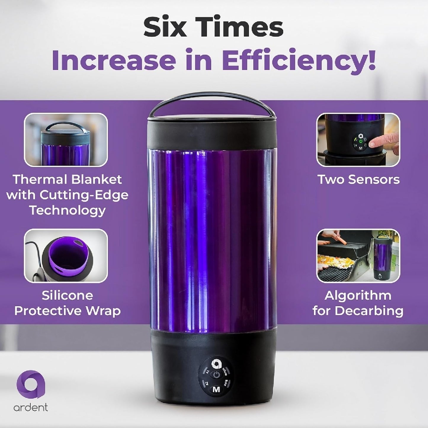 Ardent FX Decarboxylator 110V with Bluetooth Connectivity, 3 in 1 Portable Decarboxylation, Herbal & Oil Infuser Machine - Use for Butter and Herbs - Quick & Effortless Decarboxylation