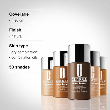 Clinique Even Better Makeup Medium Coverage Foundation Broad Spectrum SPF 15 | Evens Skin Tone + Reduces Dark Spots