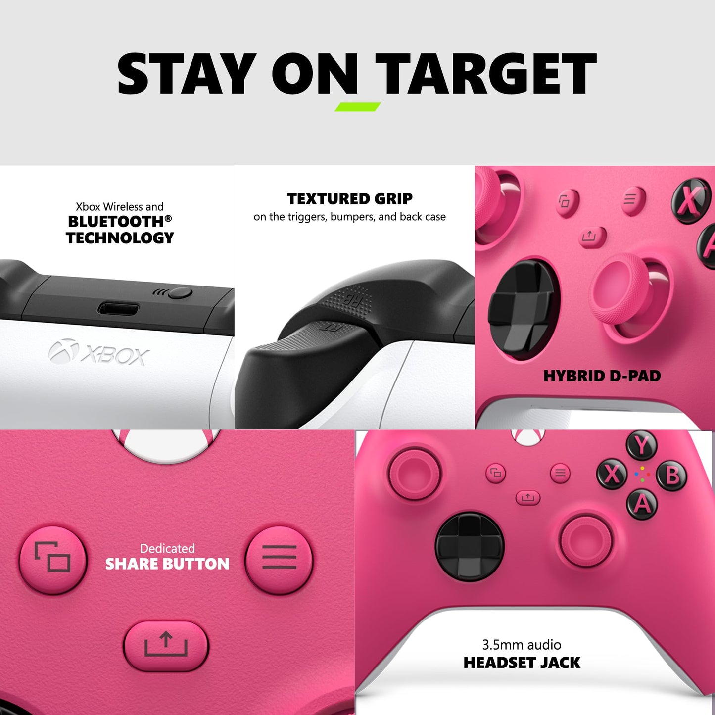 Xbox Wireless Controller Heart Breaker Special Edition - Wireless & Bluetooth Connectivity - New Hybrid D-Pad & Share Button - Featuring Textured Grip