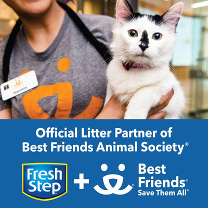 Fresh Step Outstretch Advanced Long Lasting Clumping Litter With Febreze Freshness and Guaranteed Odor Control, Activated Charcoal Litter Lasts 50% Longer, 32 lbs. (2 x 16 lb. Box)