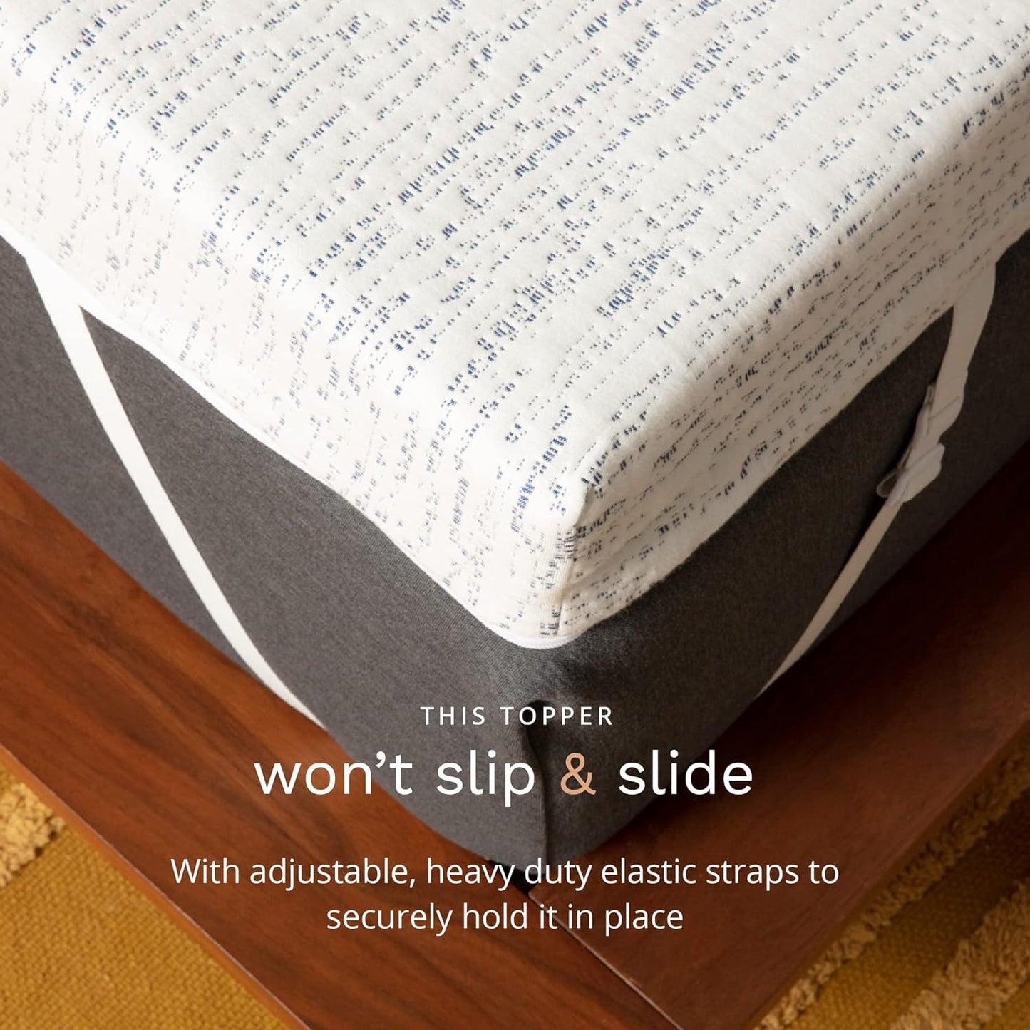 ViscoSoft 3 Inch Memory Foam Mattress Topper Queen - Select High Density Ventilated Mattress Pad - Premium Removable Rayon Cover