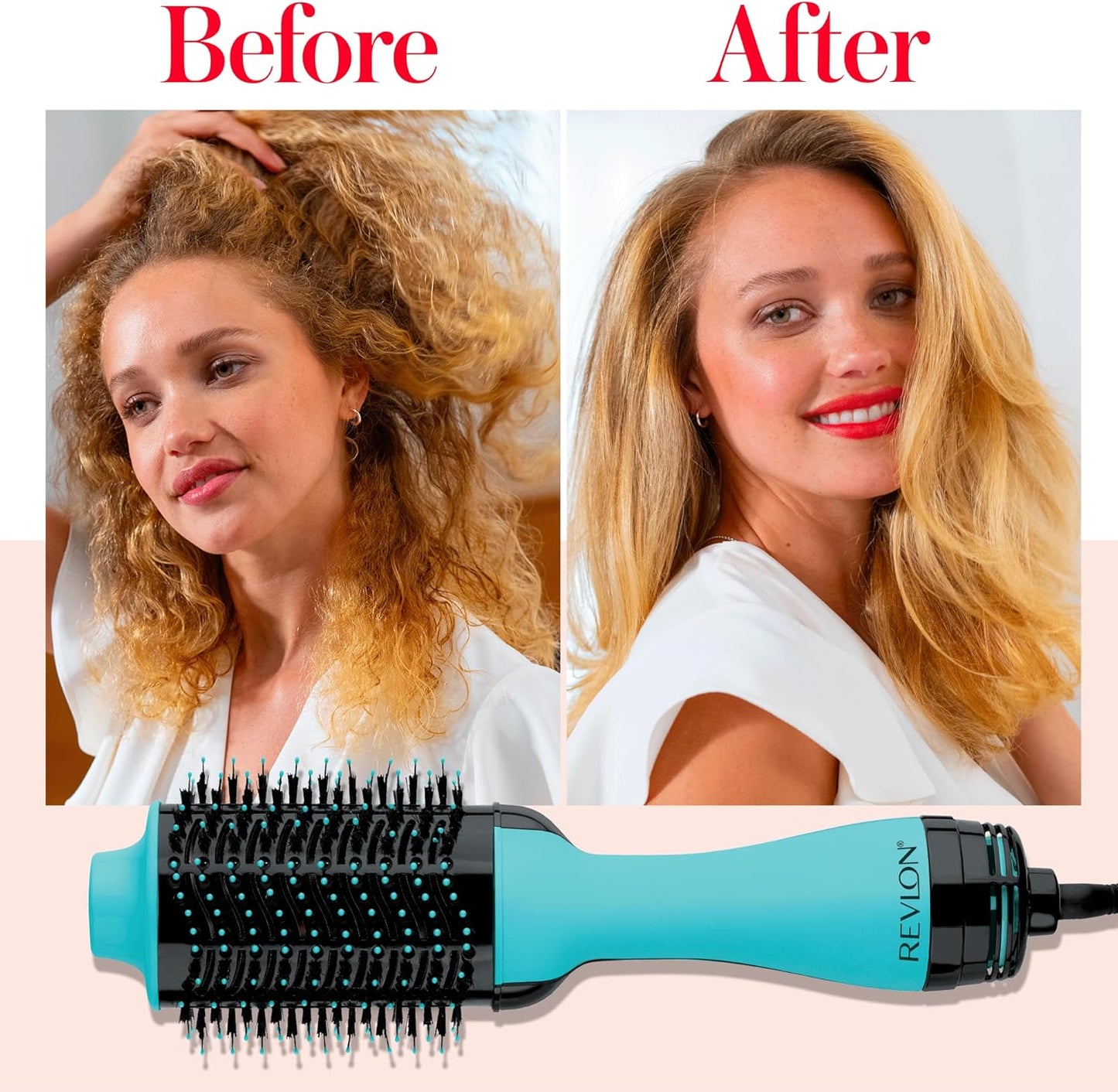 REVLON One-Step Volumizer Hair Dryer and Styler | Now with Improved Motor, Less Frizz, More Shine and Less Heat Damage for Salon-Style Blowouts | Amazon Exclusive (Black)