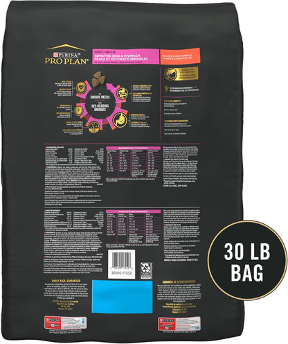 Purina Pro Plan Sensitive Skin and Stomach Dog Food Salmon and Rice Formula - 30 lb. Bag