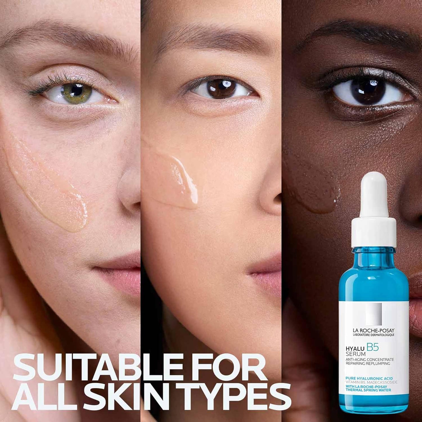 La Roche-Posay Hyalu B5 Pure Hyaluronic Acid Serum for Face, with Vitamin B5, Anti-Aging Serum for Fine Lines and Wrinkles, Hydrating Serum to Plump and Repair Dry Skin, Safe on Sensitive Skin