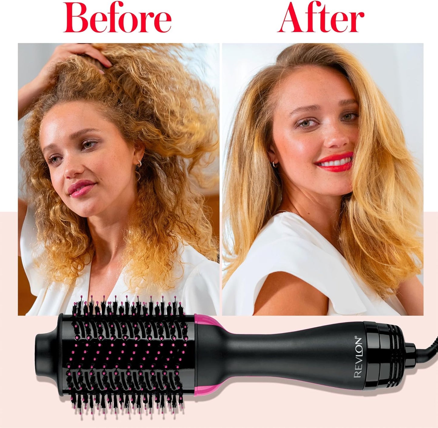 REVLON One-Step Volumizer Hair Dryer and Styler | Now with Improved Motor, Less Frizz, More Shine and Less Heat Damage for Salon-Style Blowouts | Amazon Exclusive (Black)