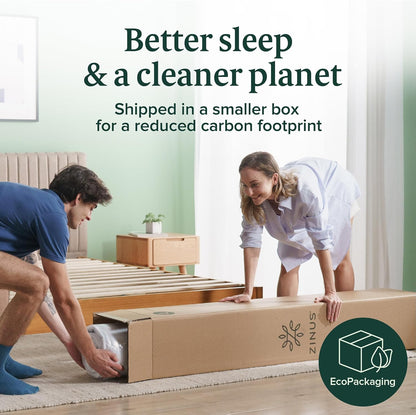 ZINUS 5 Inch Green Tea Memory Foam Mattress [New Version], Twin, Fiberglass free, Medium Firm Feel, Zoned Pressure Relief, Certified Safe Foams & Fabric, Mattress in A Box