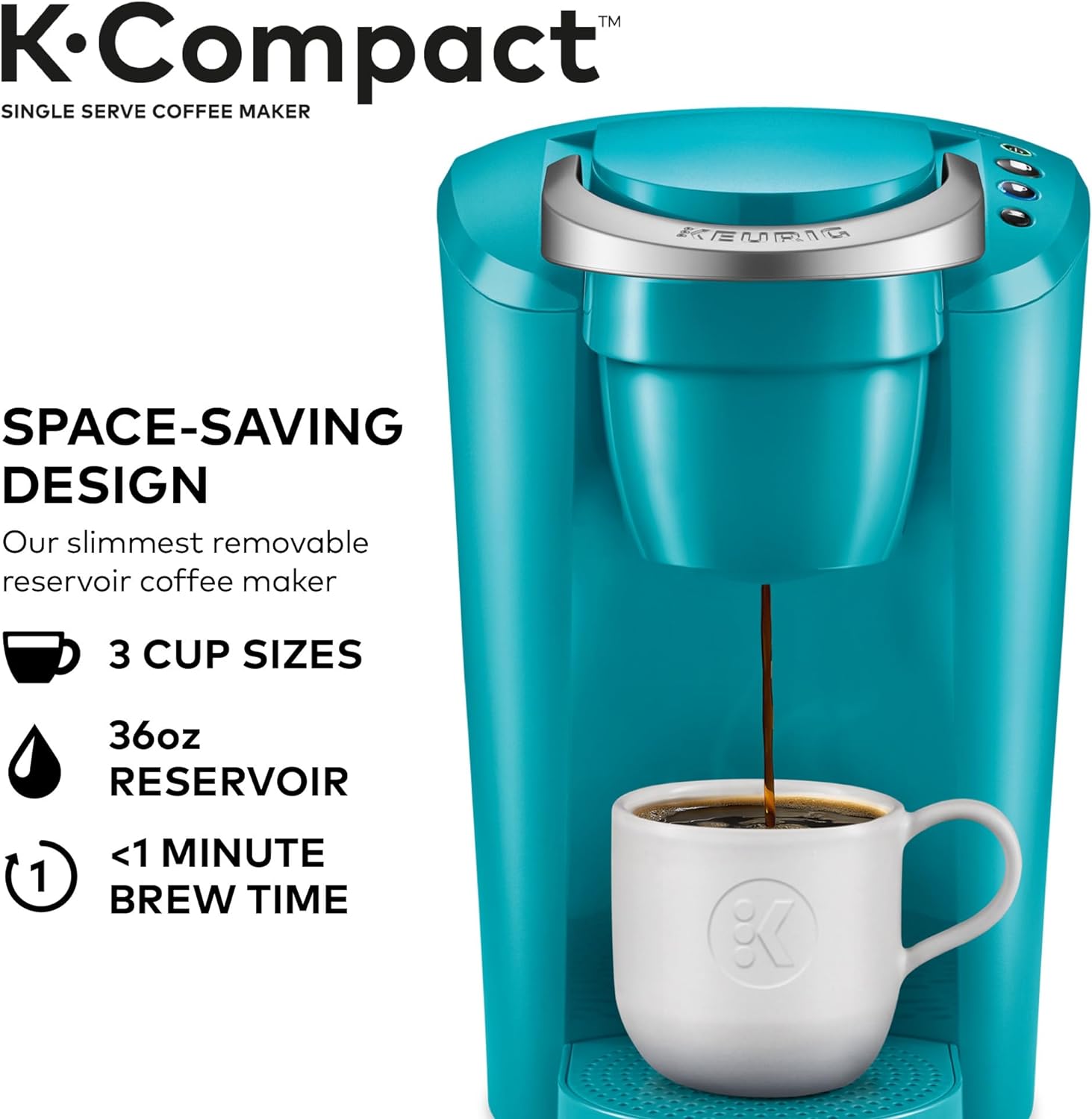 Keurig K-Compact Single-Serve K-Cup Pod Coffee Maker, Black