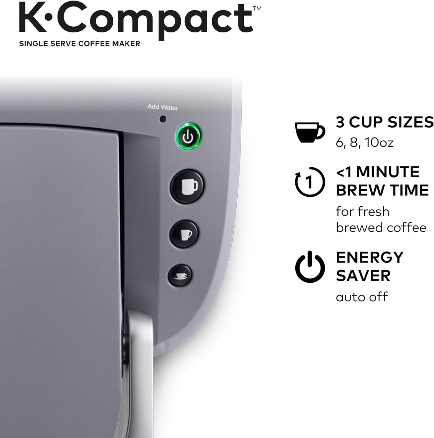 Keurig K-Compact Single-Serve K-Cup Pod Coffee Maker, Black