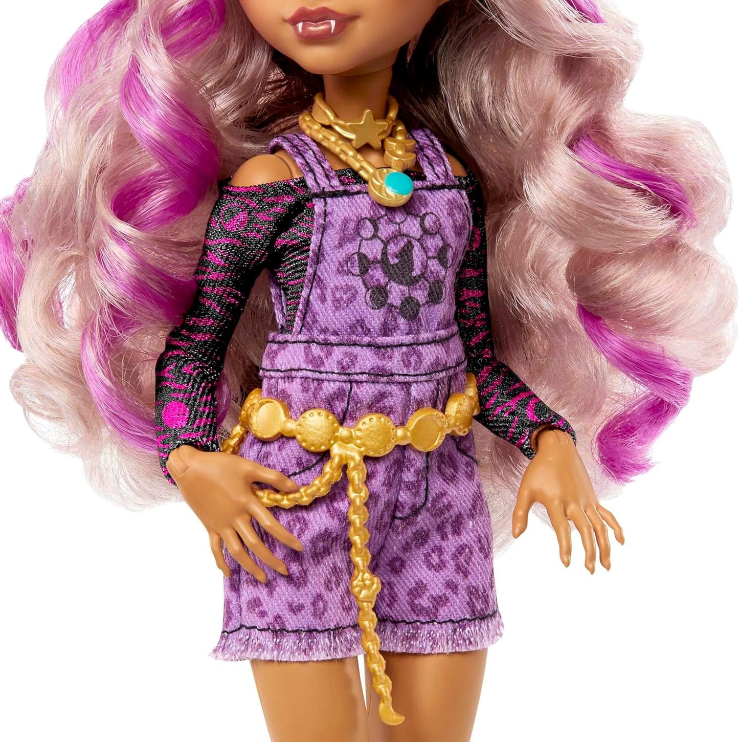 Monster High Clawdeen Wolf Fashion Doll with Purple Streaked Hair, Signature Look, Accessories & Pet Dog Medium