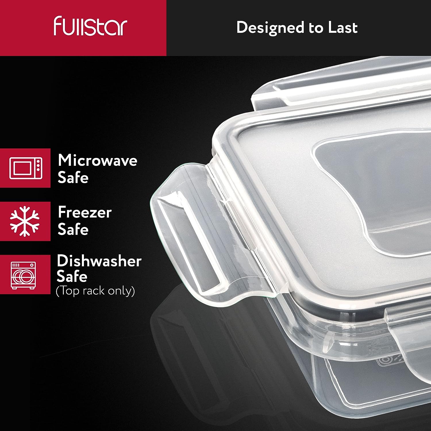 fullstar 50-piece Food storage Containers Set with Lids, Plastic Leak-Proof BPA-Free Containers for Kitchen Organization, Meal Prep, Lunch Containers (Includes Labels & Pen)