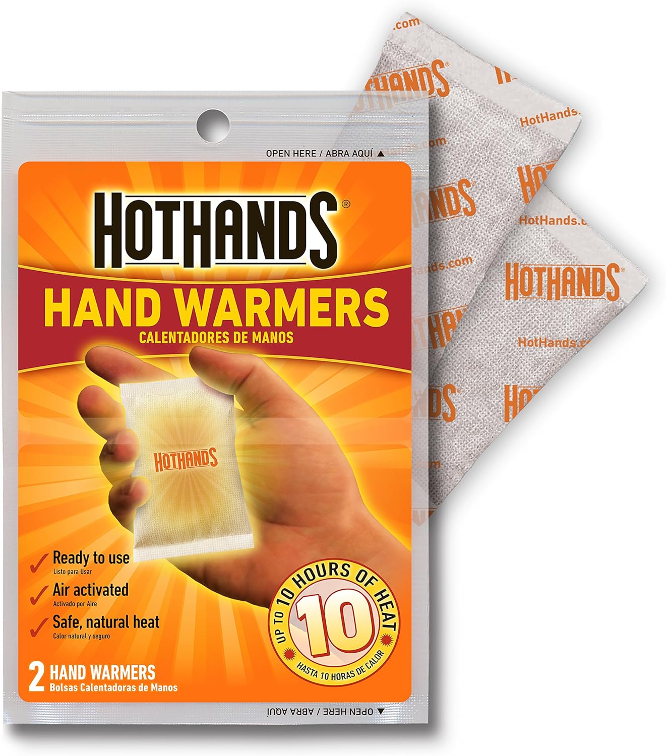 HotHands Hand Warmers - Long Lasting Safe Natural Odorless Air Activated Warmers - Up to 10 Hours of Heat - 40 Pair